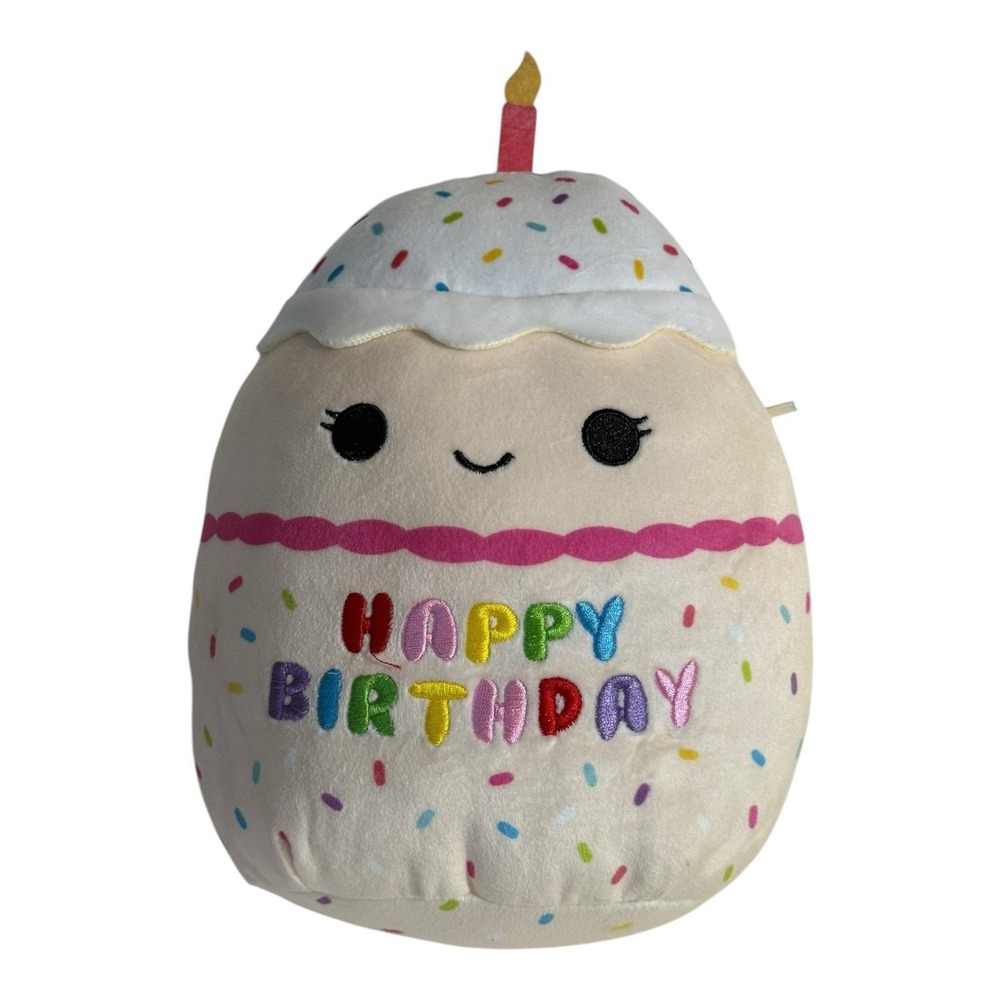 Squishmallow 10" Lyla Vanilla Happy Birthday Cup Cake Claire's Exclusive‎ Plush